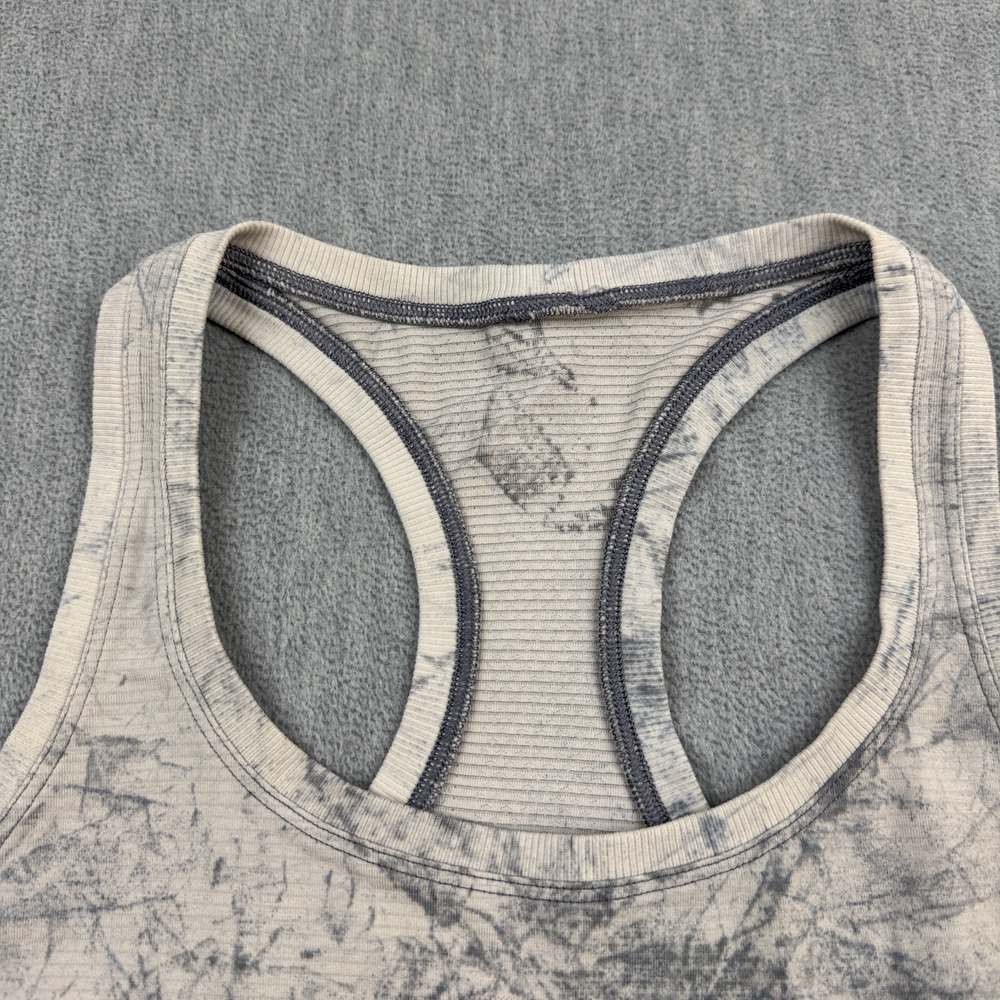 Lululemon Tank Top Womens 8 Gray Multi Dye Swiftly Tech Racerback Yoga Running - Picture 3 of 11